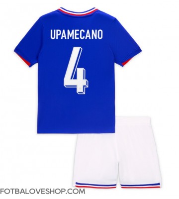 Francie Dayot Upamecano #4 Dětské Domácí Dres ME 2024 Krátký Rukáv (+ trenýrky)